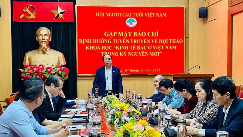 Hội Người cao tuổi Việt Nam họp báo thông tin về hội thảo khoa học "Kinh tế bạc ở Việt Nam trong kỷ nguyên mới".