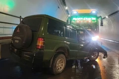 Hiện trường vụ tai nạn. (Ảnh: Đơn vị quản lý đường bộ cung cấp)