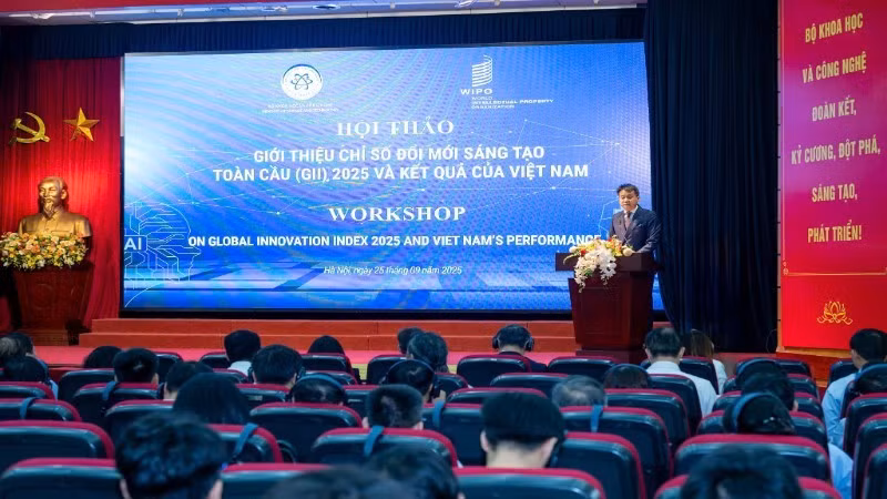 Quang cảnh Hội thảo Giới thiệu Chỉ số Đổi mới sáng tạo toàn cầu (GII) năm 2025 và kết quả của Việt Nam.