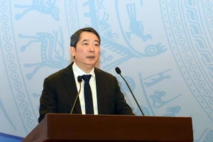 Thứ trưởng Cao Anh Tuấn phát biểu khai mạc Hội nghị. (Ảnh: LG)