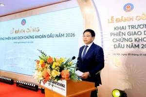 Bộ trưởng Tài chính Nguyễn Văn Thắng phát biểu tại buổi lễ.