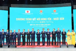 Các đại biểu tỉnh Hưng Yên và Nhật Bản tại Chương trình kết nối đầu tư.
