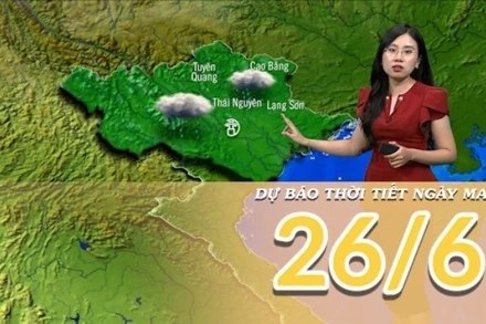[Video] Dự báo thời tiết đêm nay và ngày mai 26/6/2025: Mưa tăng trên các khu vực