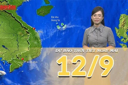 [Video] Dự báo thời tiết đêm nay và ngày mai 12/9/2025: Mưa dông rải rác về đêm 