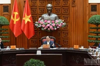 Thủ tướng Phạm Minh Chính chủ trì cuộc họp của Thường trực Chính phủ về công tác chuẩn bị cho lễ khánh thành, khởi công các dự án, công trình trọng điểm ngày 19/12. (Ảnh: TRẦN HẢI)