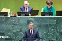 Tổng Bí thư, Chủ tịch nước Tô Lâm phát biểu tại Phiên thảo luận chung cấp cao Đại hội đồng Liên hợp quốc Khóa 79 (tháng 9/2024). (Ảnh: TTXVN)