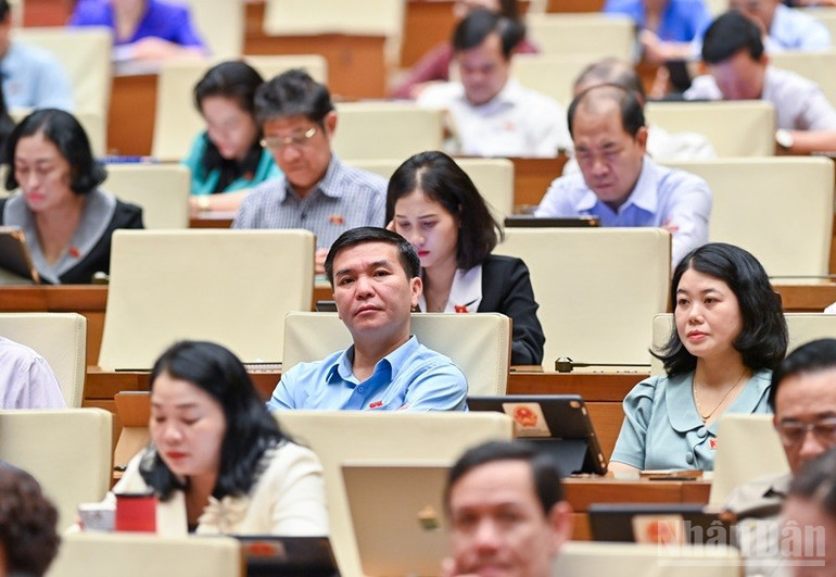 Các đại biểu Quốc hội tham dự phiên chất vấn và trả lời chất vấn. (Ảnh: DUY LINH) ndo_br_bnd-8182.jpg
