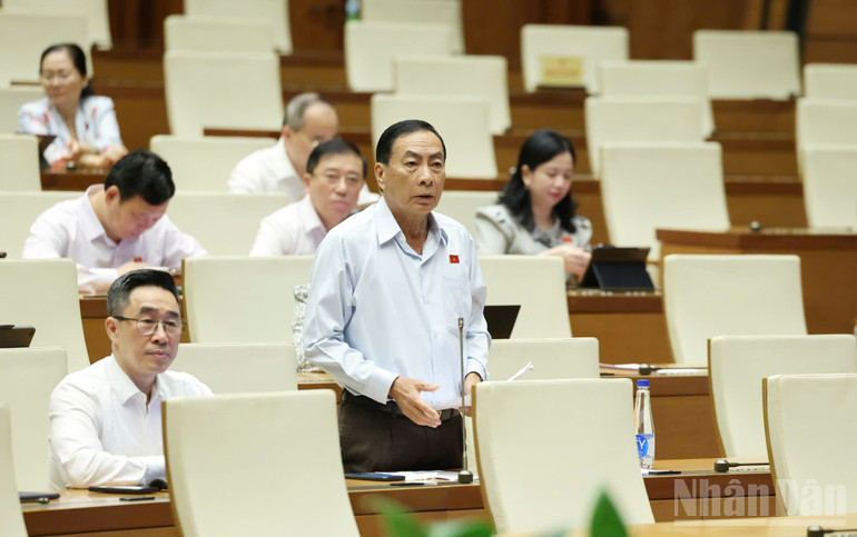 Đại biểu Phạm Văn Hòa (Đồng Tháp) phát biểu. (Ảnh: DUY LINH) ndo_br_pham-van-hoa-dong-thap.jpg