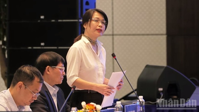 Bà Mai Thu Hiền - Phó Vụ trưởng Vụ Kế hoạch, Tài chính và Quản lý doanh nghiệp (Bộ Công thương). (Ảnh: TRUNG HƯNG) ndo_br_91304.jpg