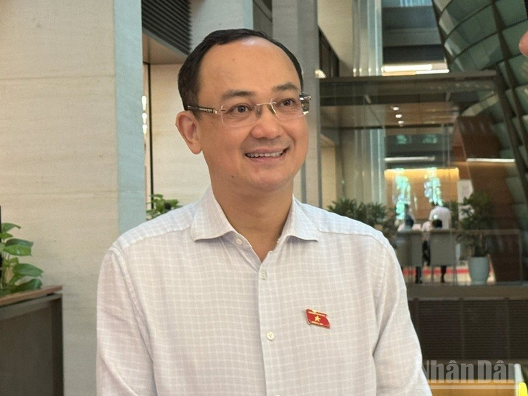 Đại biểu Nguyễn Ngọc Sơn (Đoàn Hải Dương). (Ảnh: TRUNG HƯNG) ndo_br_z6758862886769-c7589daf724ac266dfd6c19a628f96ed.jpg