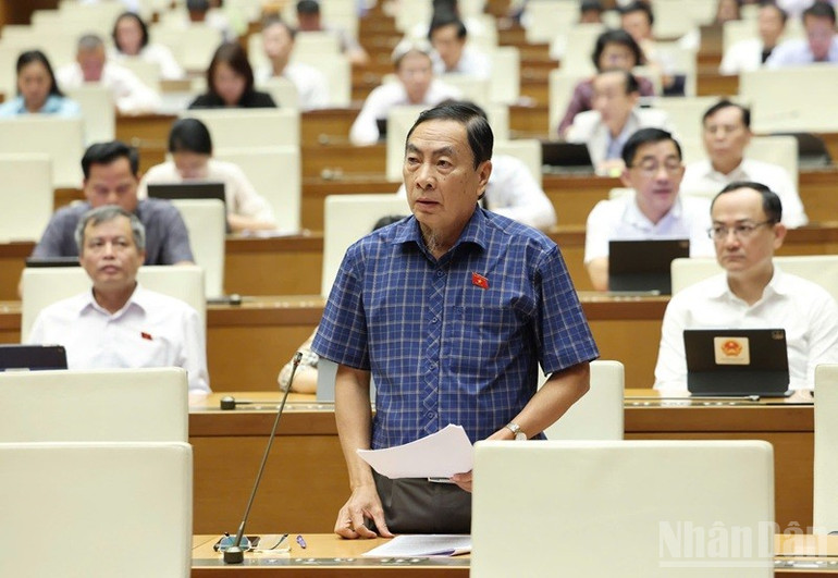 Đại biểu Phạm Văn Hòa (Đoàn Đồng Tháp). (Ảnh: DUY LINH) ndo_br_pham-van-hoa-dong-thap.jpg