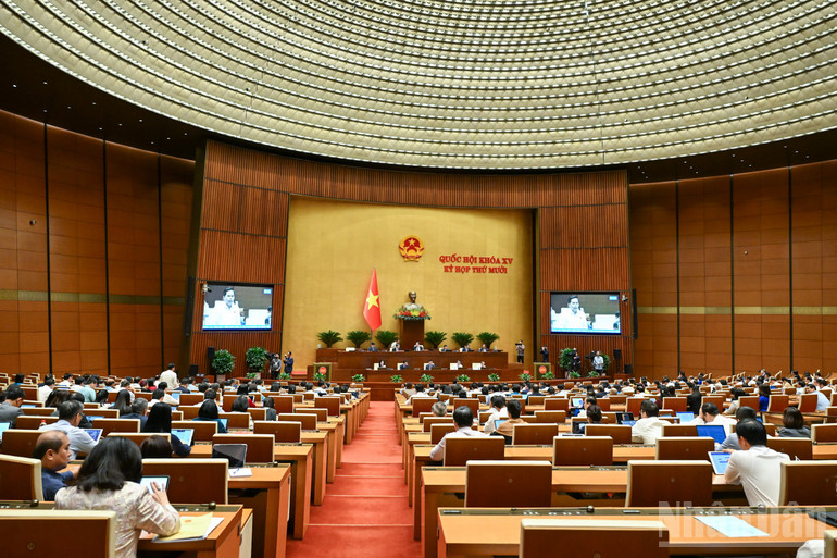 Quang cảnh phiên thảo luận của Quốc hội, chiều 29/10/2025. (Ảnh: DUY LINH) ndo_br_bnd-3619.jpg