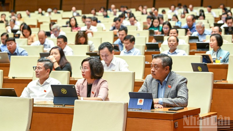 Đại biểu tham dự phiên họp. (Ảnh: DUY LINH) ndo_br_bnd-3260-755.jpg