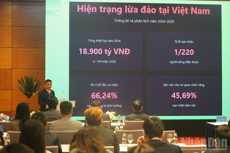 Riêng năm 2024, Việt Nam chịu thiệt hại gần 19 nghìn tỷ đồng do các vụ tấn công và lừa đảo trực tuyến. (Ảnh: TRUNG HƯNG) ndo_br_dsc03671.jpg