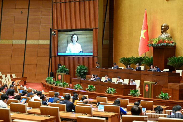 Quang cảnh phiên thảo luận của Quốc hội, chiều 29/10/2025. (Ảnh: DUY LINH) ndo_br_bnd-3655.jpg