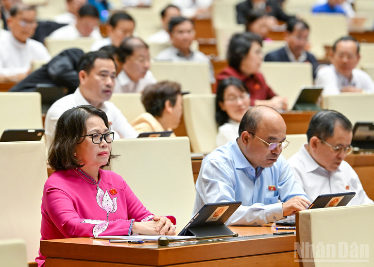 Diputados de la Asamblea Nacional asistiendo a la reunión. (Foto: DUY LINH) ndo_br_chi-4974.jpg