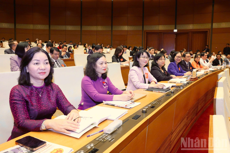 Perwakilan yang menghadiri persidangan. (Foto: DUY LINH) ndo_br_img-20251115-092646.jpg