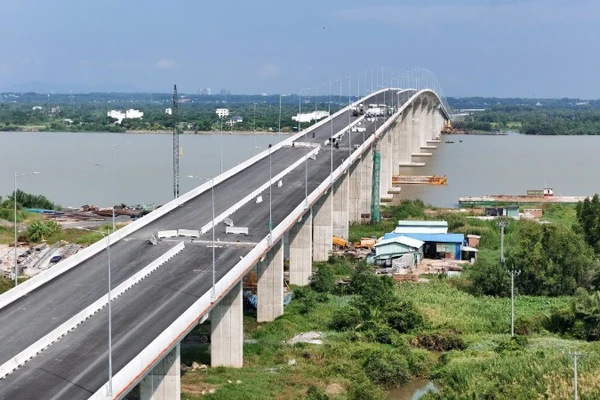 Dự án thành phần 1A, Vành đai 3 Thành phố Hồ Chí Minh dài khoảng 8,75km đã hoàn thành và đưa vào khai thác từ năm 2025 với quy mô 4 làn xe (Ảnh: VÕ LÊ)