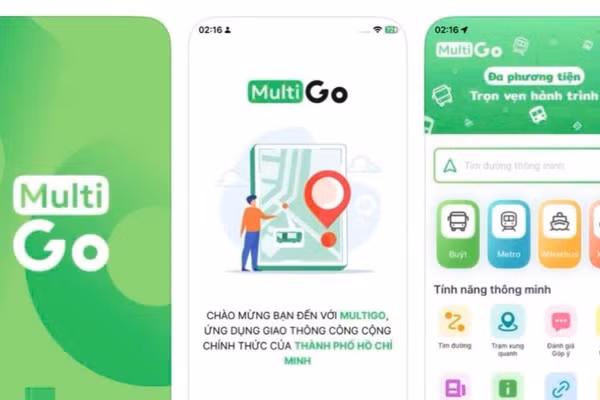 MultiGo hỗ trợ người dùng tìm kiếm hành trình tối ưu trong lộ trình di chuyển kết hợp giữa xe buýt, hệ thống đường sắt đô thị (metro), xe đạp công cộng. (Ảnh: QUÝ HIỀN)