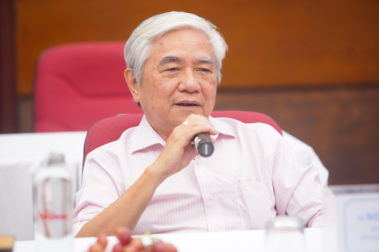 Theo Tiến sĩ Nguyễn Quân, nguyên Bộ trưởng Khoa học và Công nghệ chia sẻ tại Tọa đàm. ong-quan.jpg