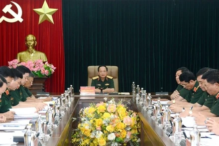 Đại tướng Trịnh Văn Quyết phát biểu chỉ đạo buổi làm việc với các cơ quan, đơn vị chức năng về công tác chuẩn bị Đại hội đại biểu Đảng bộ Quân đội lần thứ 12 nhiệm kỳ 2025-2030 và Đại hội Thi đua quyết thắng toàn quân lần thứ 11.