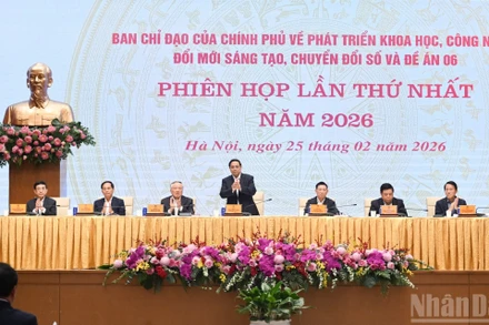 [Ảnh] Thủ tướng Phạm Minh Chính chủ trì phiên họp Ban Chỉ đạo phát triển khoa học, công nghệ, đổi mới sáng tạo, chuyển đổi số và Đề án 06
