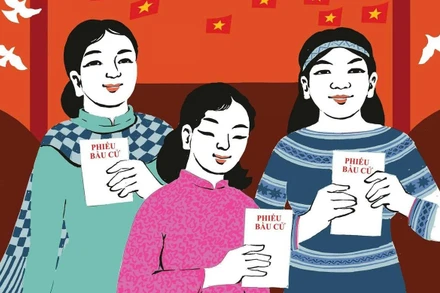 Ảnh minh họa: Tranh tuyên truyền bầu cử Quốc hội khóa XVI.