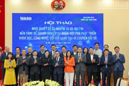 Toàn cảnh Hội thảo Nghị quyết số 57-NQ/TW và 68-NQ/TW: Nền tảng để doanh nghiệp tư nhân đột phá phát triển khoa học, công nghệ, đổi mới sáng tạo và chuyển đổi số