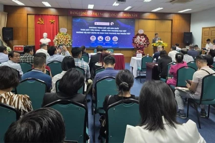 Chương trình Kết nối sản xuất-Thúc đẩy tiêu dùng-Nâng tầm thương mại Việt. (Ảnh: KIM DUNG)