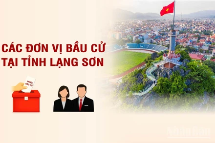 [Infographic] Các đơn vị bầu cử đại biểu Quốc hội tại tỉnh Lạng Sơn