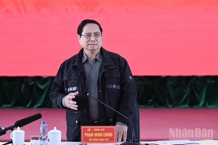 Thủ tướng Chính phủ Phạm Minh Chính phát biểu ý kiến kết luận cuộc họp. (Ảnh: Trần Hải)