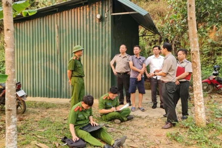 Các lực lượng thực hiện thi hành án trên địa bàn tỉnh Lào Cai.