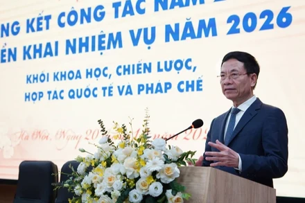 Bộ trưởng Nguyễn Mạnh Hùng phát biểu kết luận tại Hội nghị.