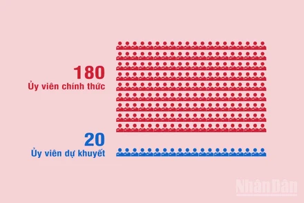 [Infographic] 200 Ủy viên Ban Chấp hành Trung ương Đảng Cộng sản Việt Nam khóa XIV