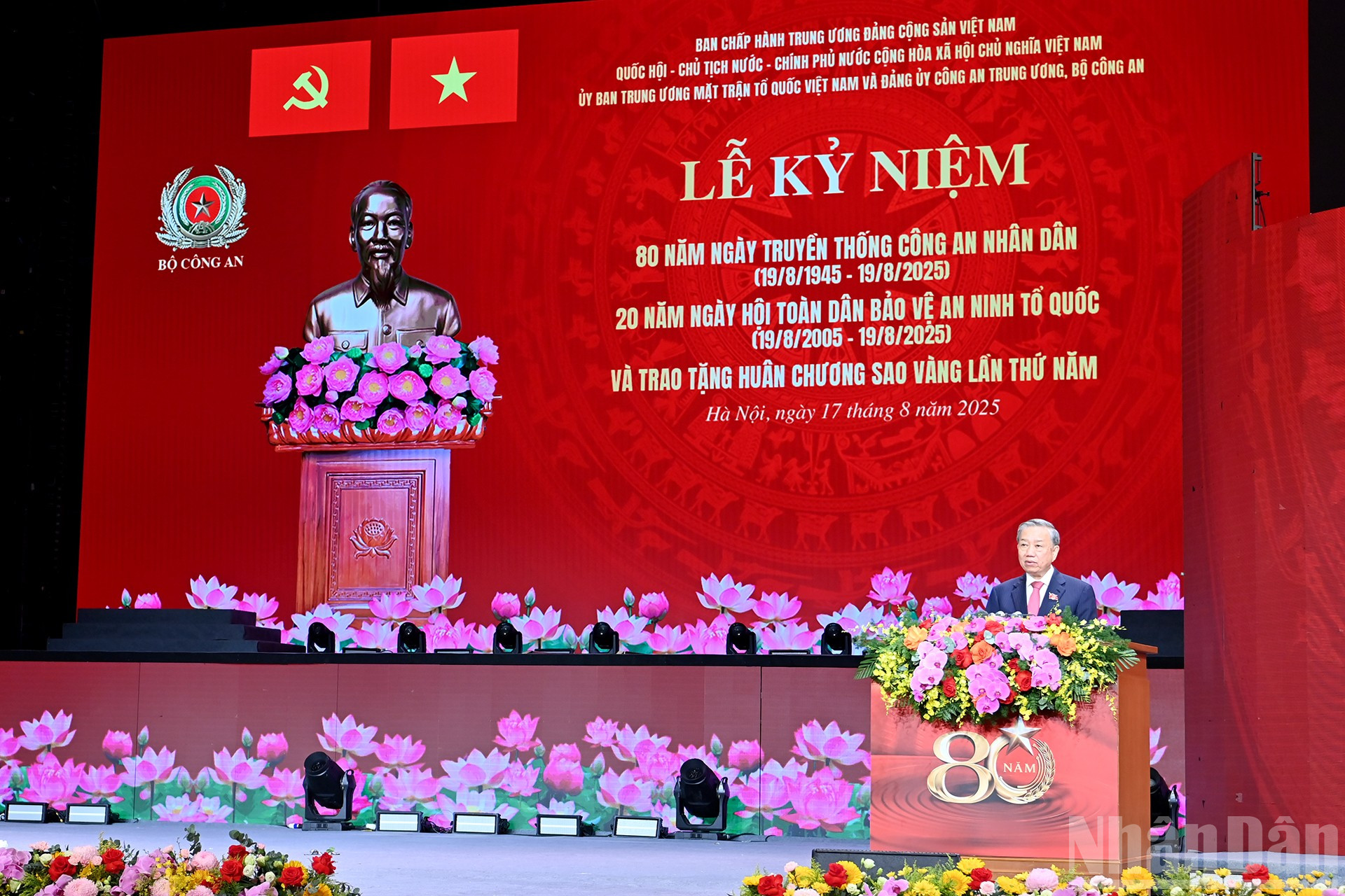 Tổng Bí thư Tô Lâm đọc diễn văn tại Lễ kỷ niệm. (Ảnh: Đăng Khoa) ndo_br_a5-bnd-2518.jpg