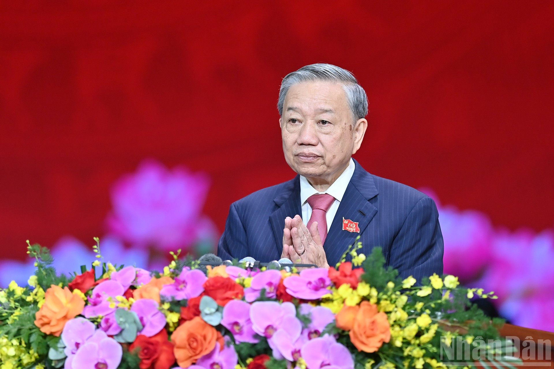 Tổng Bí thư Tô Lâm đọc diễn văn tại Lễ kỷ niệm. (Ảnh: Đăng Khoa) ndo_br_a3-bnd-2450.jpg