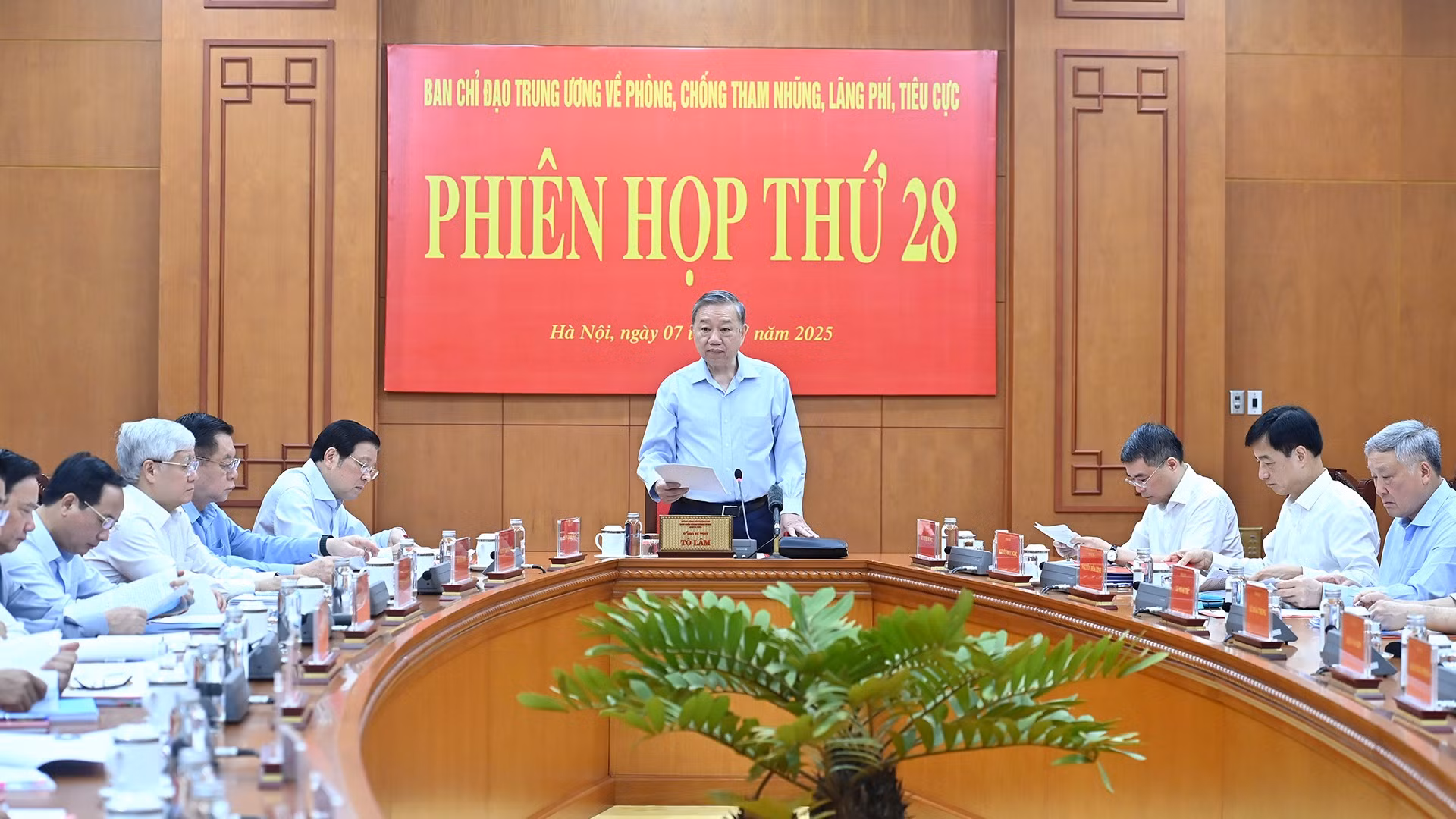 Tổng Bí thư Tô Lâm chủ trì Phiên họp thứ 28 của Ban Chỉ đạo Trung ương về phòng, chống tham nhũng, lãng phí, tiêu cực.