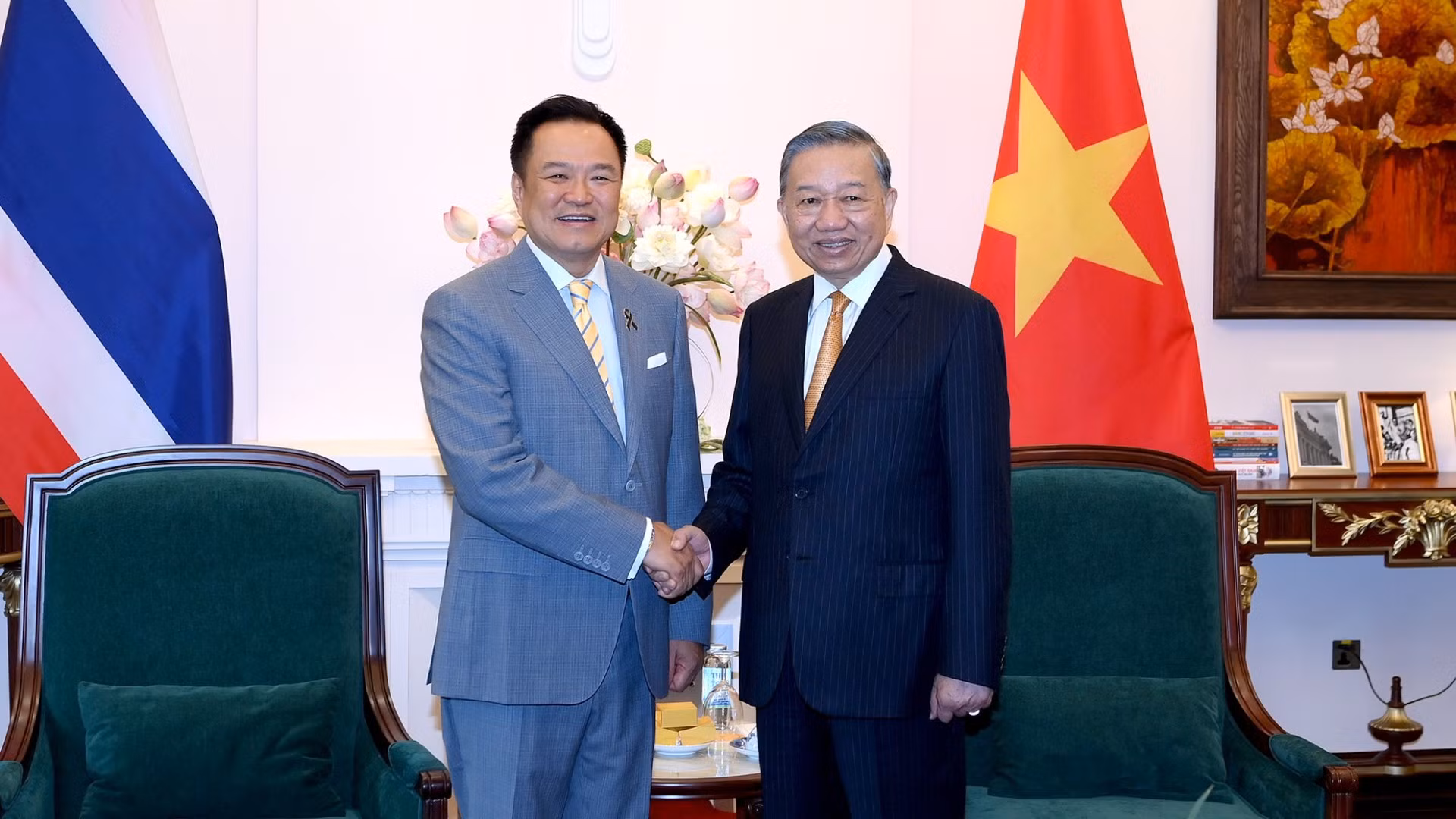 Tổng Bí thư, Chủ tịch nước Tô Lâm tiếp Thủ tướng Thái Lan Anutin Charnvirakul thăm chính thức Việt Nam và tham dự Diễn đàn Tương lai ASEAN lần thứ ba. (Ảnh: ĐĂNG KHOA) 