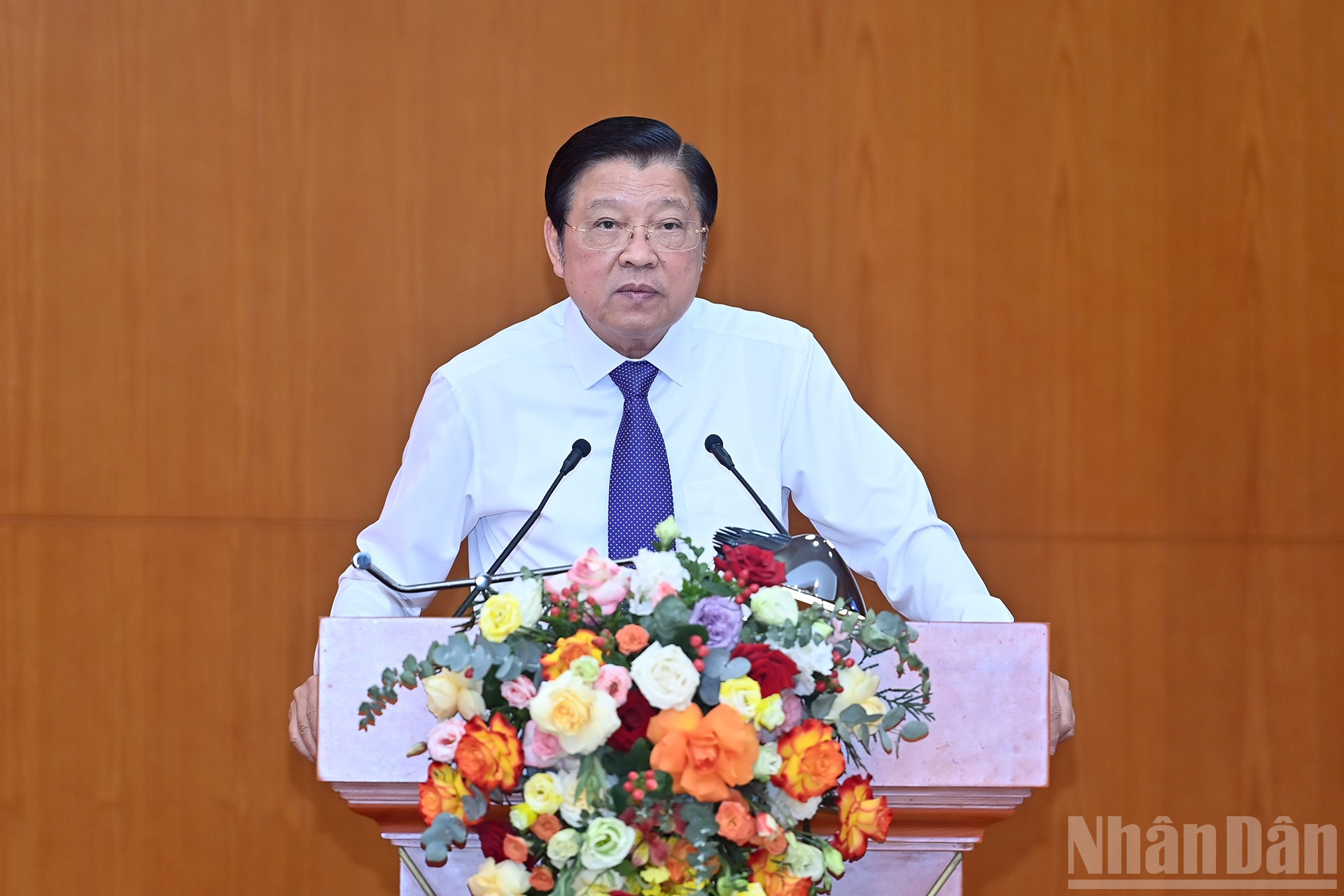 Trưởng Ban Nội chính Trung ương Phan Đình Trạc phát biểu chỉ đạo hội nghị. ndo_br_a3-bnd-2603.jpg