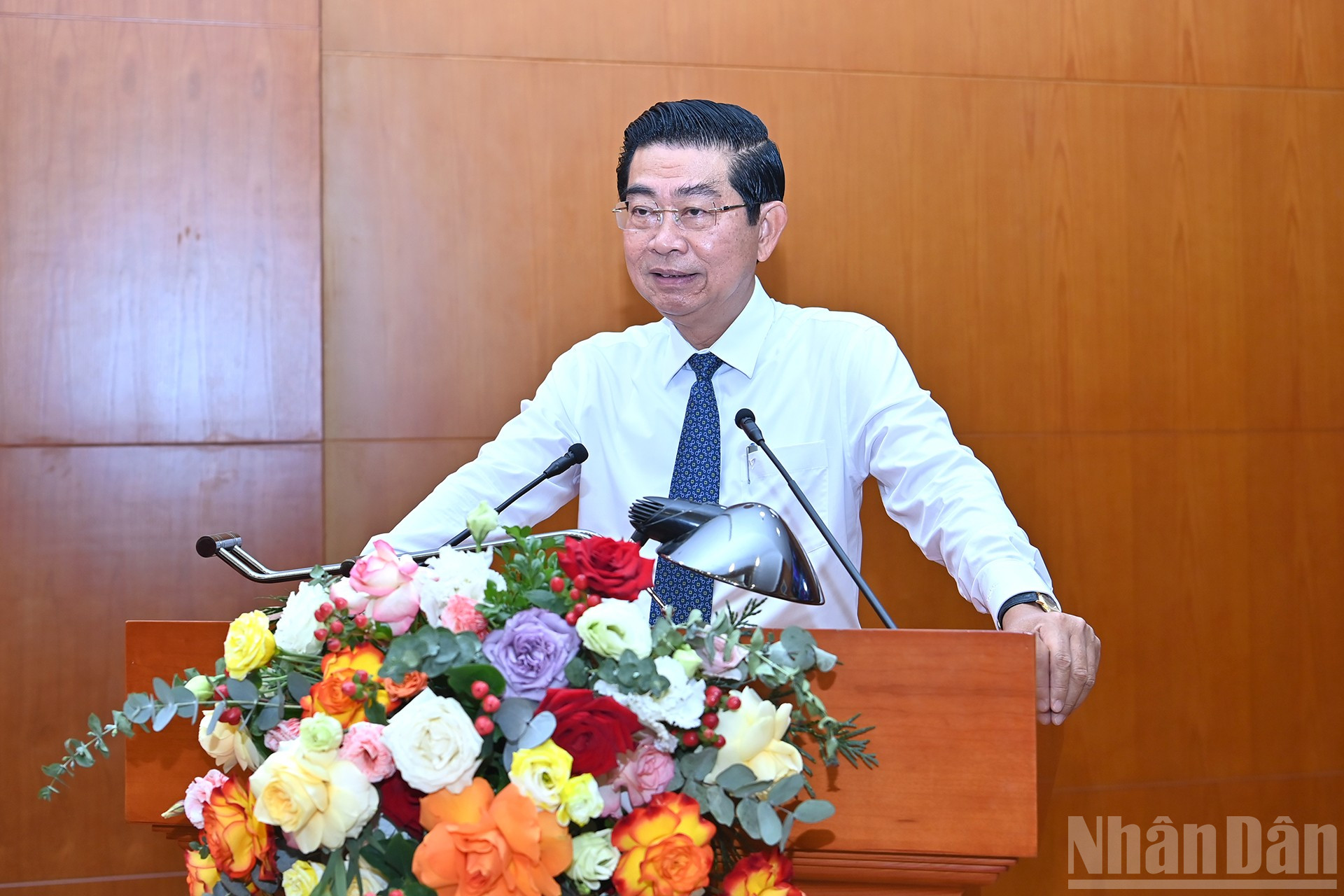Phó Trưởng ban Thường trực Ban Nội chính Trung ương Võ Văn Dũng phát biểu quán triệt, triển khai thực hiện kết luận chỉ đạo của đồng chí Tổng Bí thư về công tác nội chính, phòng, chống tham nhũng, lãng phí, tiêu cực và cải cách tư pháp. ndo_br_a3-bnd-2541.jpg
