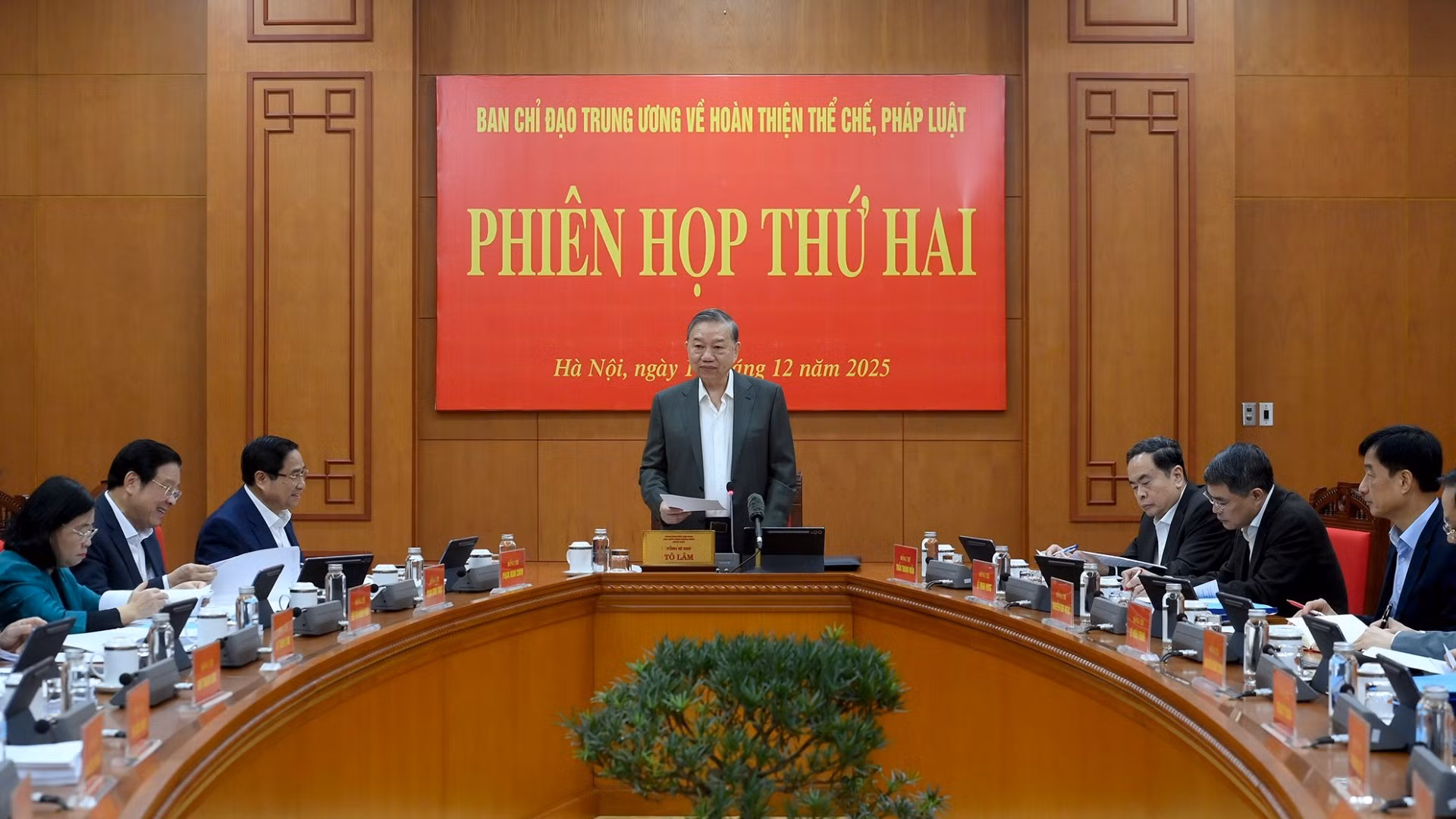 Tổng Bí thư Tô Lâm chủ trì Phiên họp thứ hai, Ban Chỉ đạo Trung ương về hoàn thiện thể chế, pháp luật.