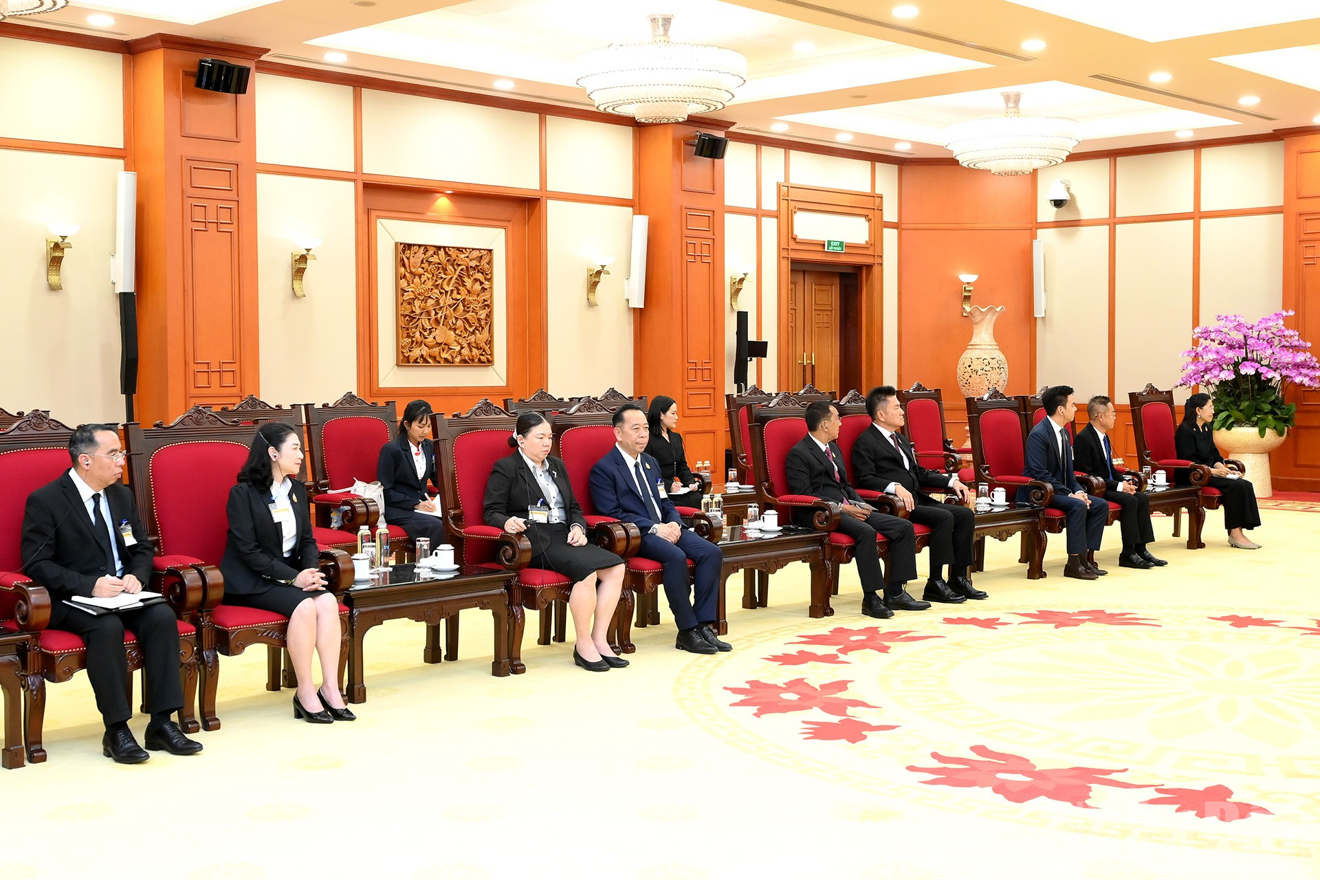 C&aacute;c đại biểu Th&aacute;i Lan dự cuộc tiếp.