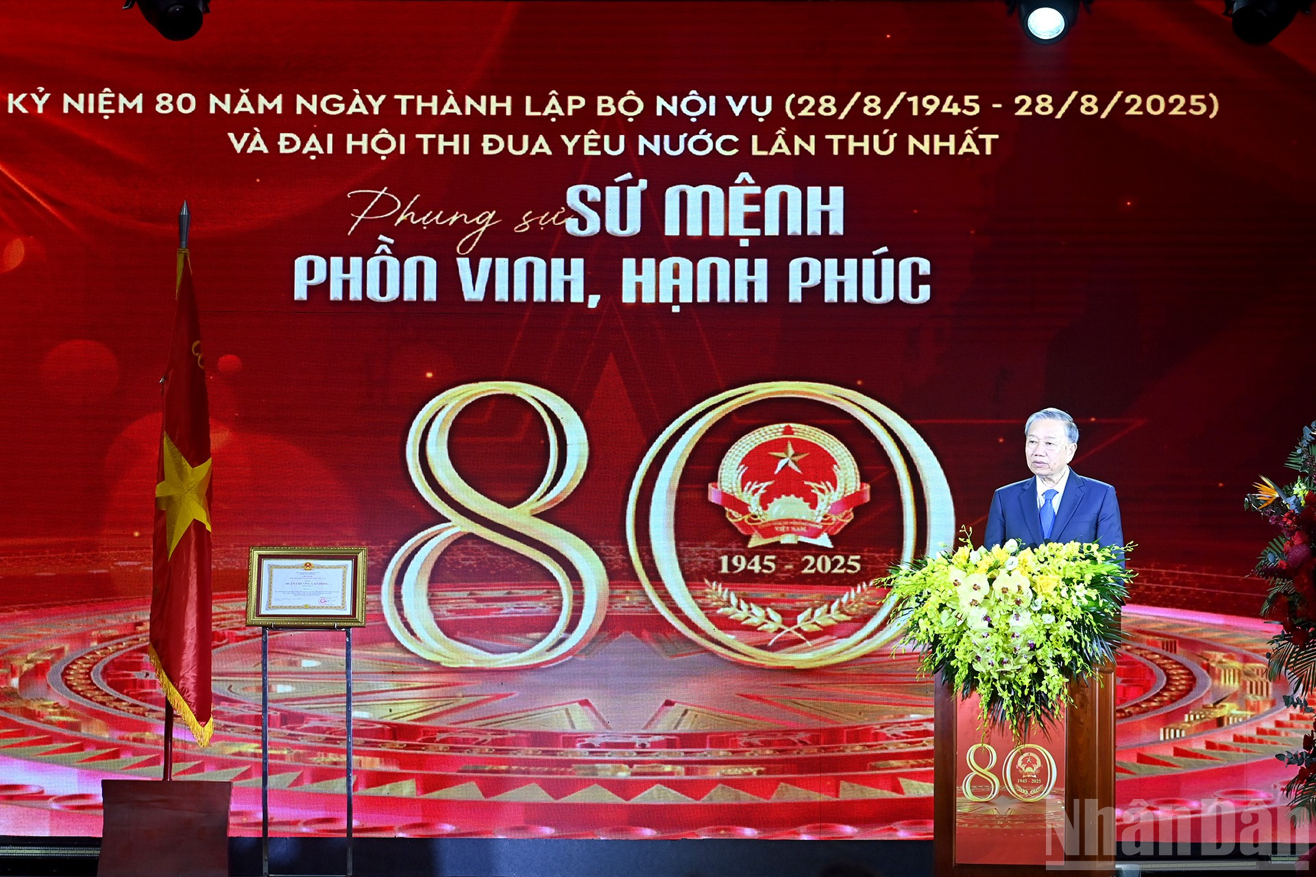 Tổng Bí thư Tô Lâm phát biểu tại lễ kỷ niệm. ndo_br_a6-bnd-5892.jpg