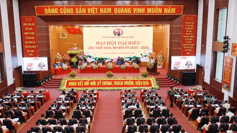  Đại hội đại biểu Đảng bộ Công an Lai Châu lần thứ XVIII, nhiệm kỳ 2025–2030.