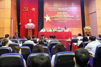 Họp báo trong nước và quốc tế thông tin về các hoạt động kỷ niệm 50 năm Ngày Giải phóng miền nam, thống nhất đất nước (30/4/1975 - 30/4/2025). (Ảnh Bộ Văn hóa, Thể thao và Du lịch)