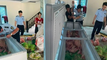 Hơn 1,6 tấn thịt nhiễm tả lợn châu Phi chuẩn bị được các đối tượng đưa ra thị trường.