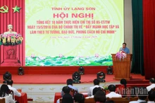 Hội nghị tổng kết 10 năm thực hiện Chỉ thị số 05-CT/TW của Tỉnh ủy Lạng Sơn.