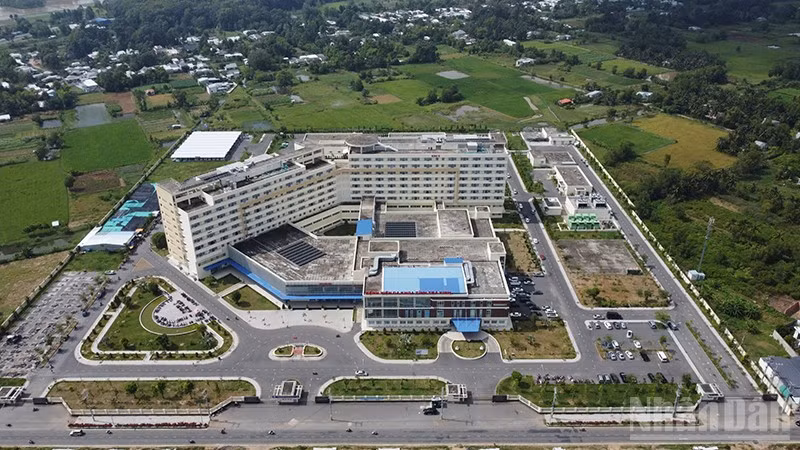 Bệnh viện đa khoa Trà Vinh, phường Nguyệt Hóa, tỉnh Vĩnh Long, nơi xảy ra vụ nổ.