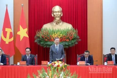 Tổng Bí thư Tô Lâm phát biểu tại cuộc tiếp các đại biểu tham dự hội thảo quốc tế Việt Nam học lần thứ 7. (Ảnh: ĐĂNG KHOA)