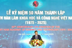 Giáo sư, Viện sĩ Châu Văn Minh, Chủ tịch Viện Hàn lâm Khoa học và Công nghệ Việt Nam phát biểu tại sự kiện. (Ảnh: BÍCH LIÊN)